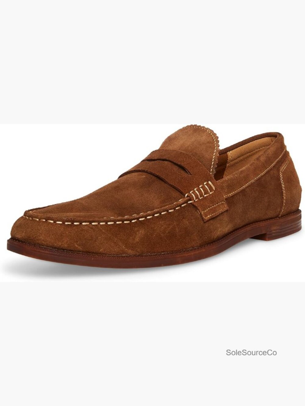 Men's Suede Penny Loafer Slip-On Moc Toe Casual Business